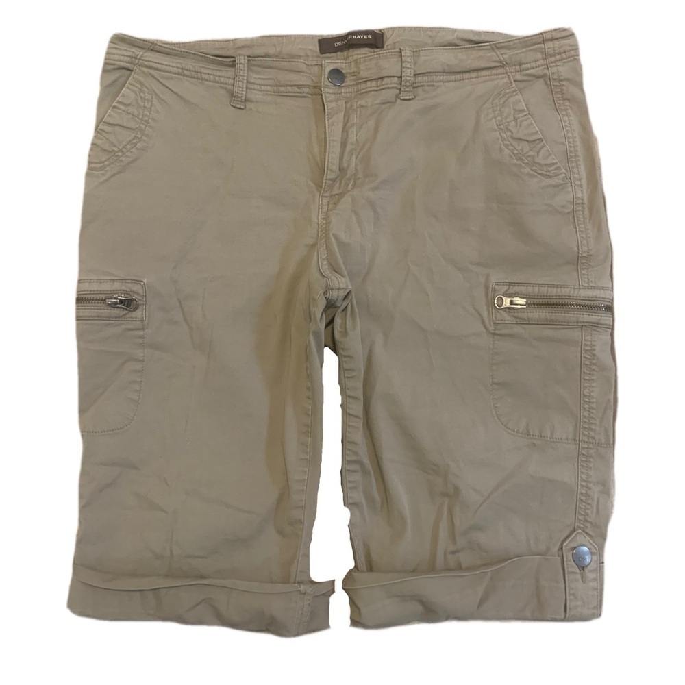 ⚡️Denver Hayes Mia Mid-Rise Cargo Shorts Size 12 - Khaki/Ta